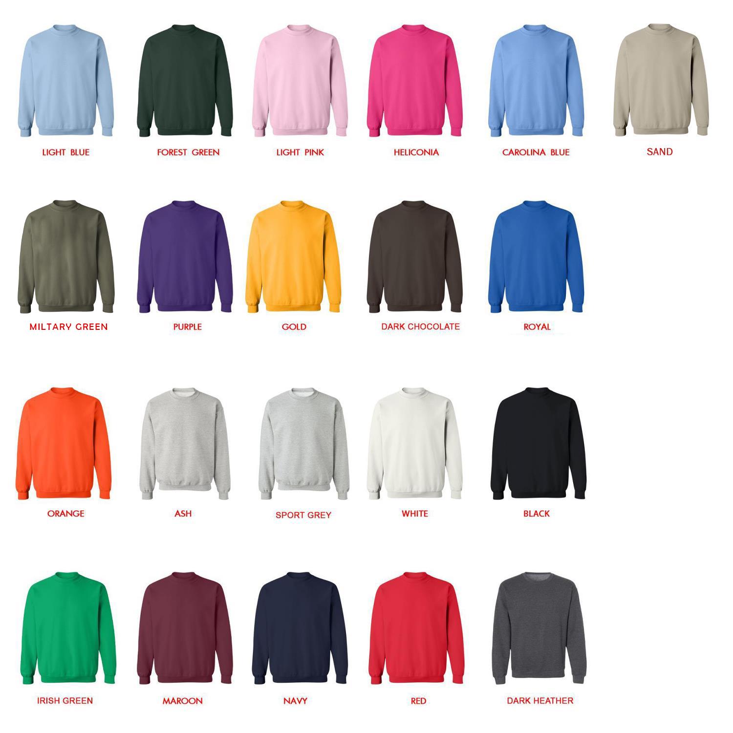 sweatshirt color chart - Half Life Shop