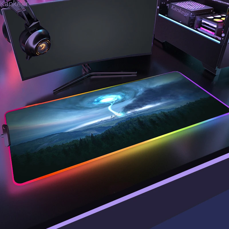 Gaming XL Mouse Pad RGB Mousepad Cool LED Mausepad Keyboard Desk Carpet Game Rubber No slip 1 - Half Life Shop