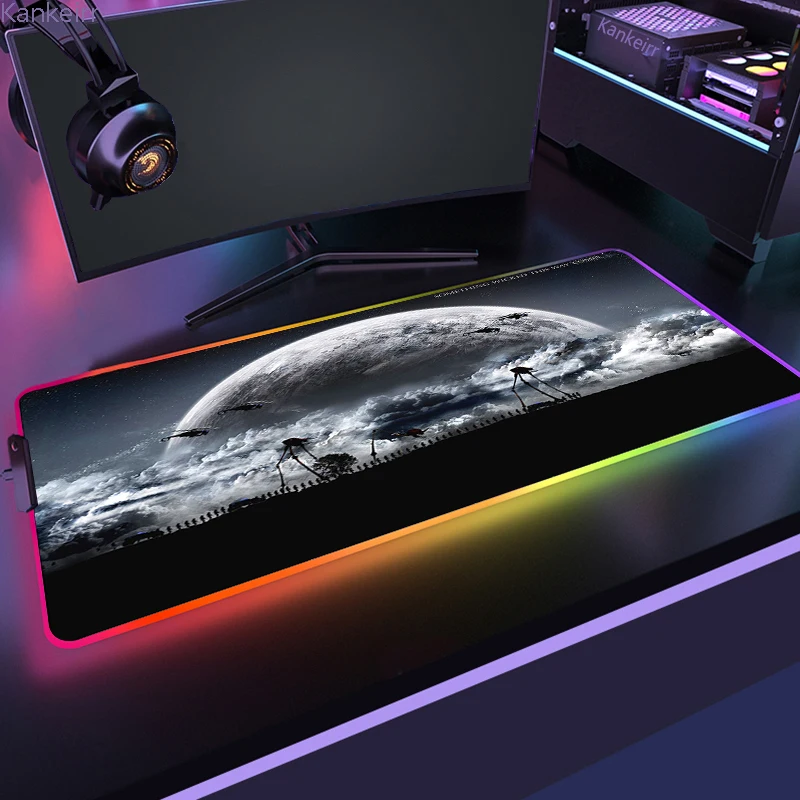Gaming XL Mouse Pad RGB Mousepad Cool LED Mausepad Keyboard Desk Carpet Game Rubber No slip 10 - Half Life Shop
