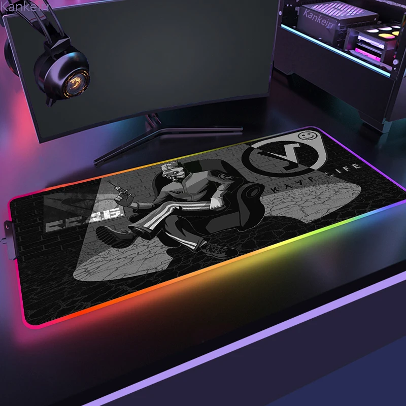 Gaming XL Mouse Pad RGB Mousepad Cool LED Mausepad Keyboard Desk Carpet Game Rubber No slip 15 - Half Life Shop