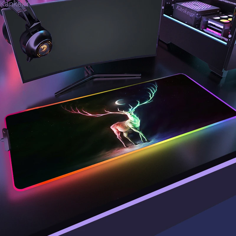 Gaming XL Mouse Pad RGB Mousepad Cool LED Mausepad Keyboard Desk Carpet Game Rubber No slip 17 - Half Life Shop